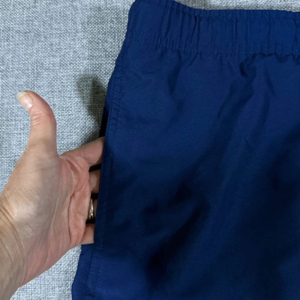 Crown & Ivy Swim Trunks Mens Large Navy Blue Beach Nautical Board Short Vacation